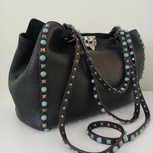 SOLD VALENTINO Black Studded Handbag